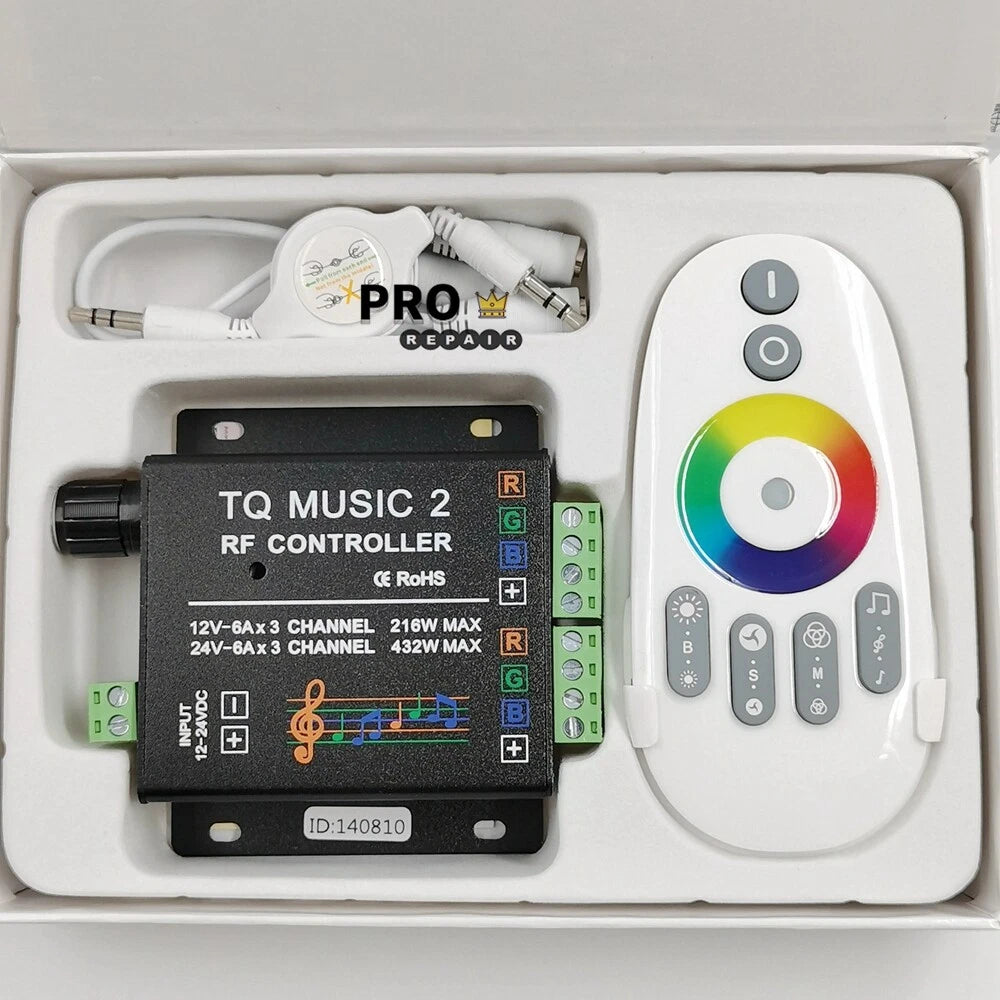 Music Touch RF 18A DC12-24V Audio 3.5mm Remote Control For LED RGB Strip Light