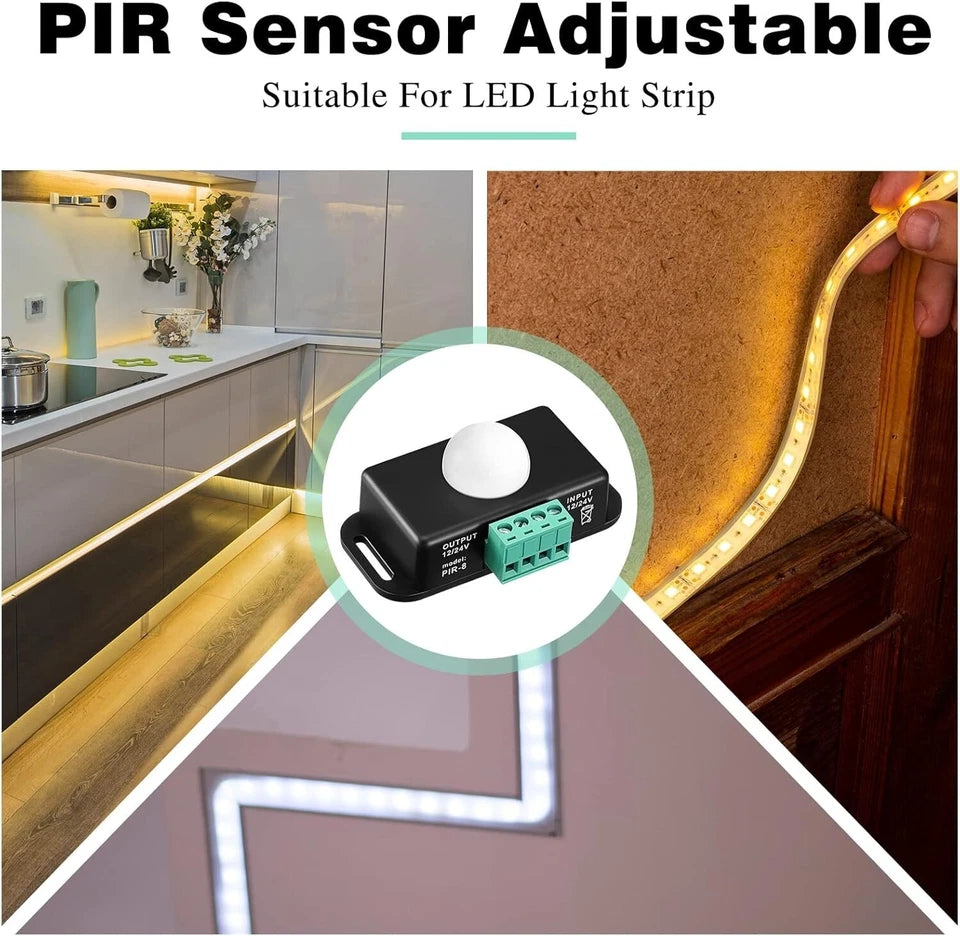 12V-24V Automatic Infrared PIR Motion Sensor Detector Switch for LED Strip Light