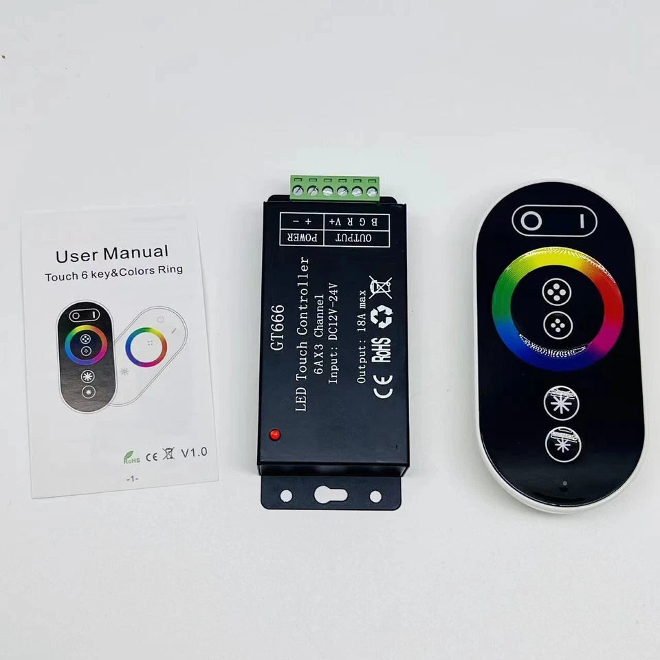 GT 666 LED Touch Controller 12V 24V Remote Control for LED RGB Light Strips