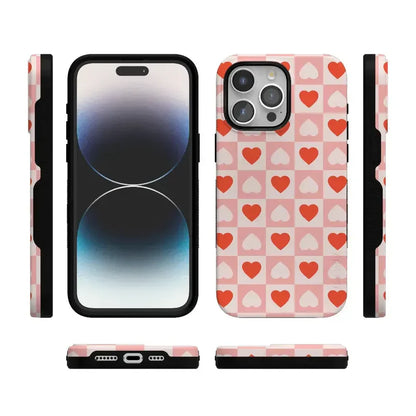 King of My Heart - Checkered Hearts Case