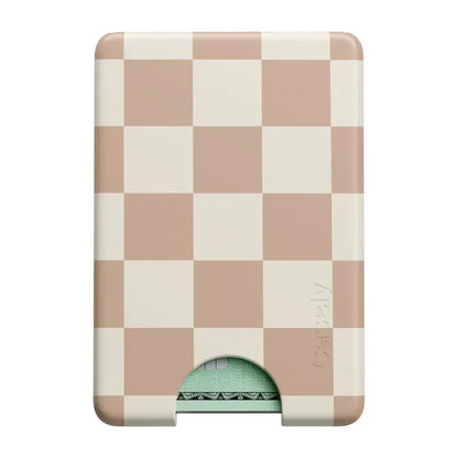 Fit Check - Neutral Checkerboard MagWallet