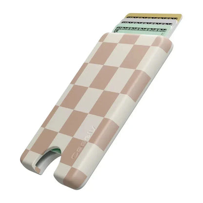 Fit Check - Neutral Checkerboard MagWallet