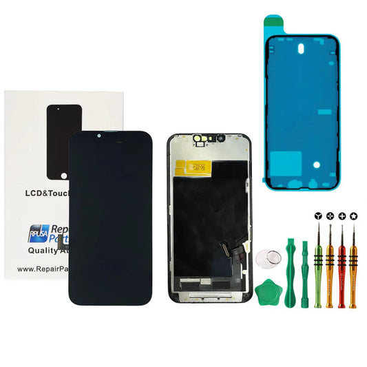 iPhone 13 Premium Hard OLED Glass Screen Replacement Repair Kit + Premium Toolkit