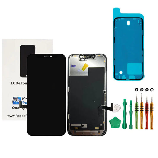 iPhone 13 Mini Premium Hard OLED Glass Screen Replacement Kit + Toolkit + Adhesive
