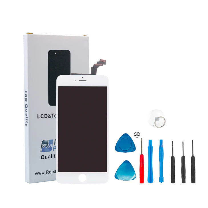 iPhone 6 Glass Screen Replacement Repair Kit + Basic Tools (White) (Grade A)