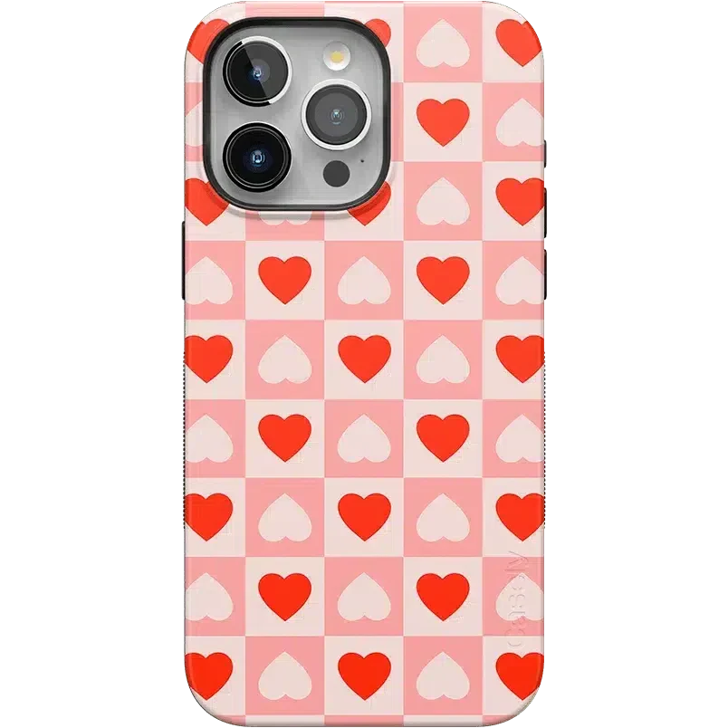 King of My Heart - Checkered Hearts Case