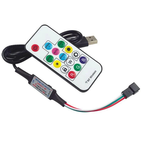 DC 5V USB Controller for WS2812B LED Strip Light Addressable Wireless RF Remote
