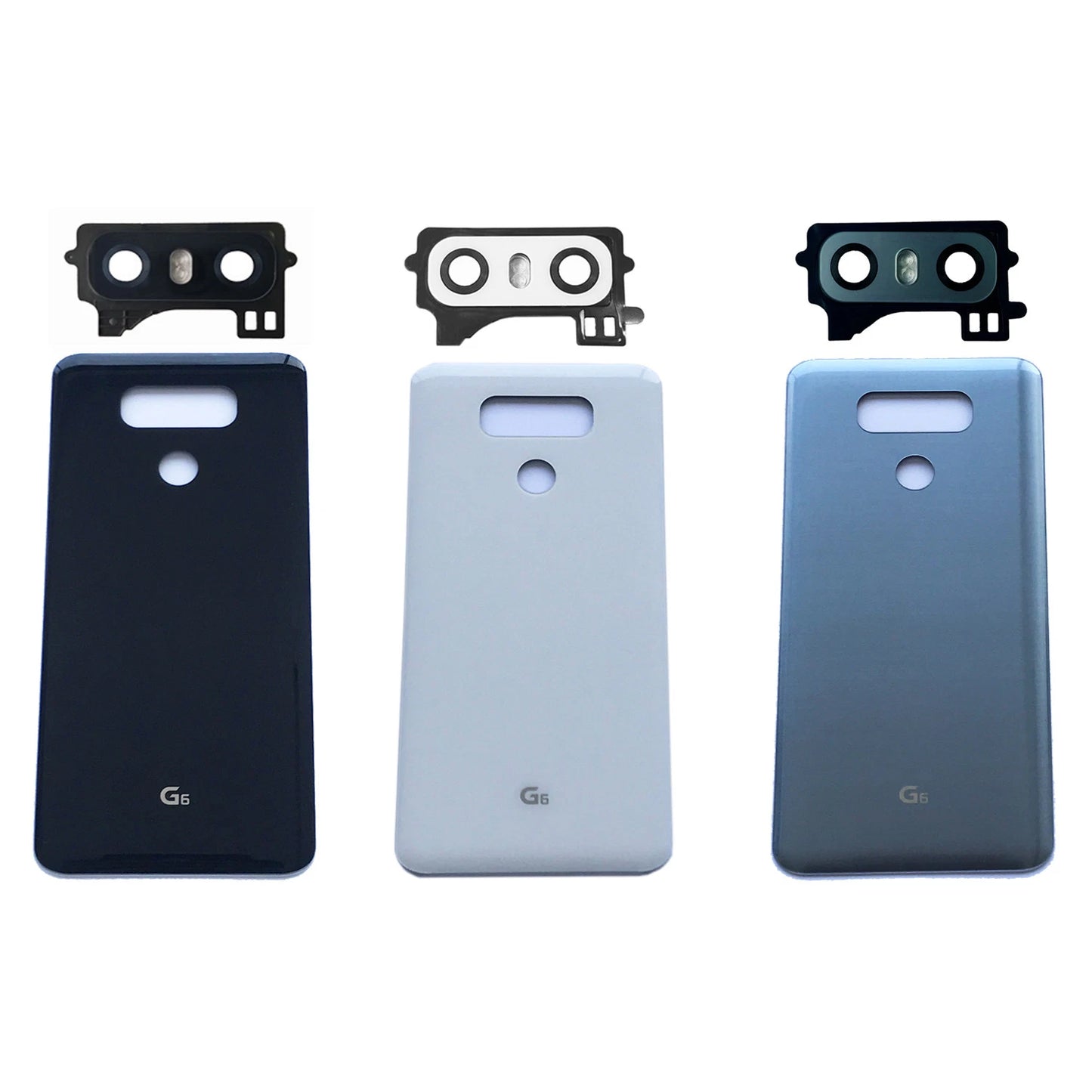 Back Housing Battery Cover Rear Door Glass + Tape + Back Camera Cover For LG G6