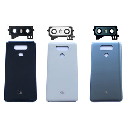 Back Housing Battery Cover Rear Door Glass + Tape + Back Camera Cover For LG G6