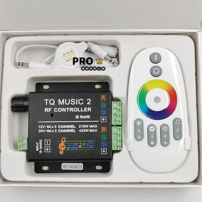 Music Touch RF 18A DC12-24V Audio 3.5mm Remote Control For LED RGB Strip Light
