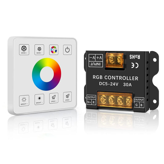 RGB LED Strip Controller RF Wireless Remote Control 5050 3528 Touch Panel Dimmer