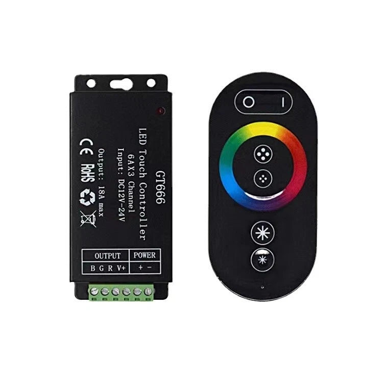 GT 666 LED Touch Controller 12V 24V Remote Control for LED RGB Light Strips