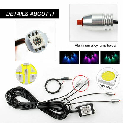 Multi-Color RGB LED Car Interior Strips Bluetooth APP Control Atmosphere Light
