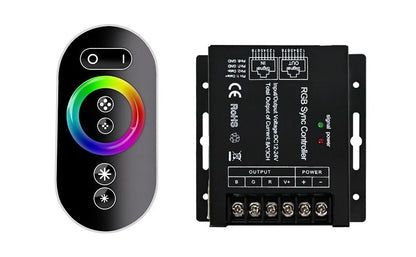 DC12V-24V 24A Wireless LED Strip Light Touch Panelled RF Remote Controller RGB