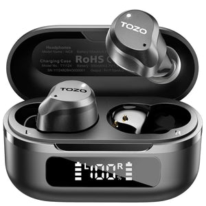 TOZO NC9 2024 Upgraded Hybrid Active Noise Cancelling Wireless Earbuds